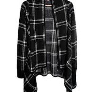 Ivanka Trump Monochrome Plaid Cardigan